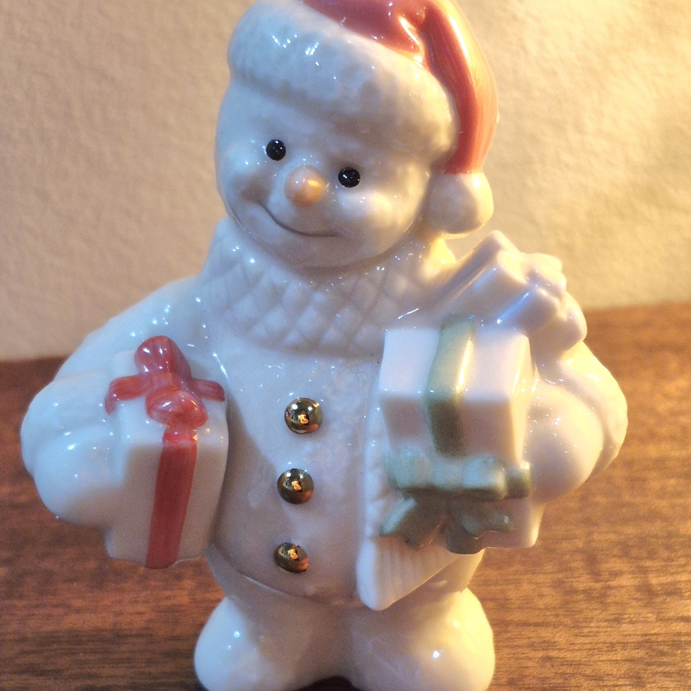 2 Lenox Snowman Christmas Ornaments